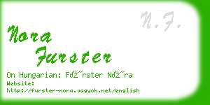 nora furster business card